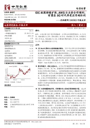 中报点评：IDC版图持续扩张，AWS云业务合作顺利，有望在5G时代享受应用端红利