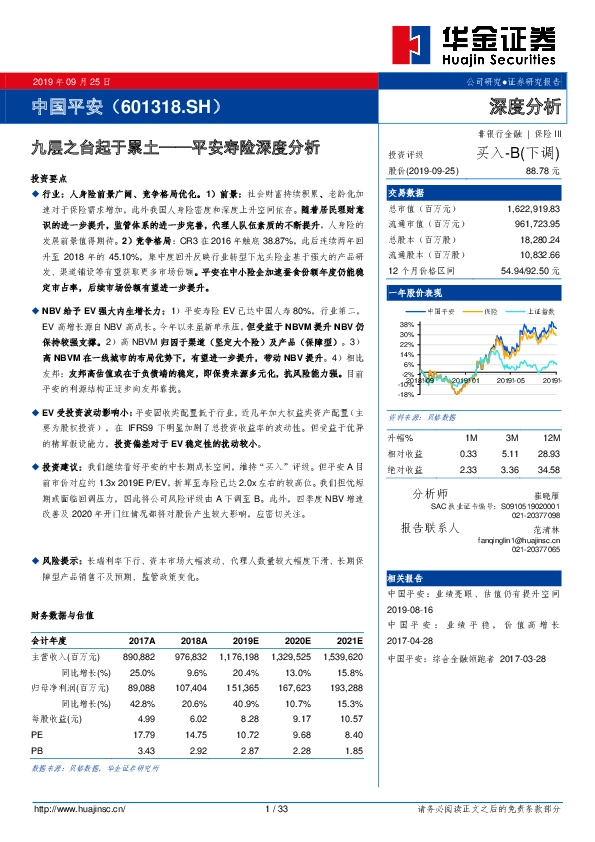 九层之台起于累土——平安寿险深度分析