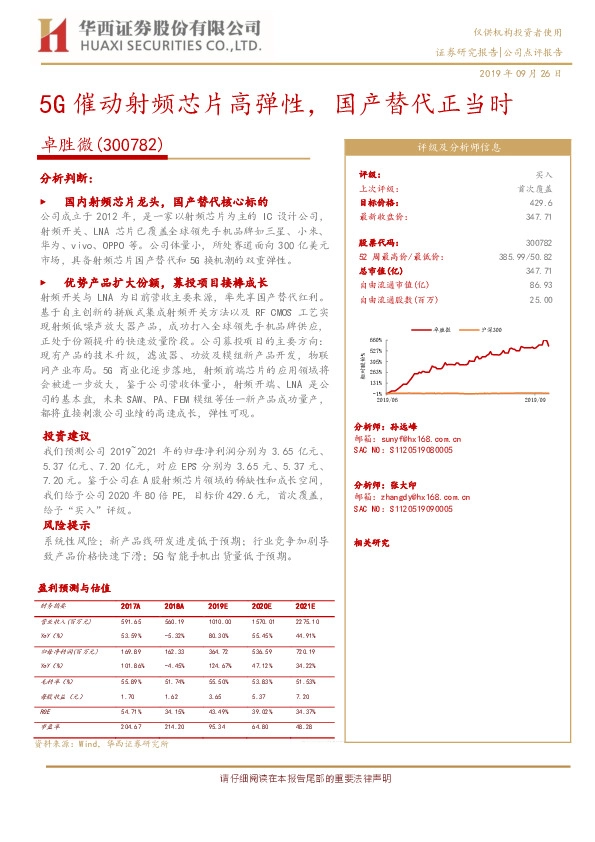 5G催动射频芯片高弹性，国产替代正当时