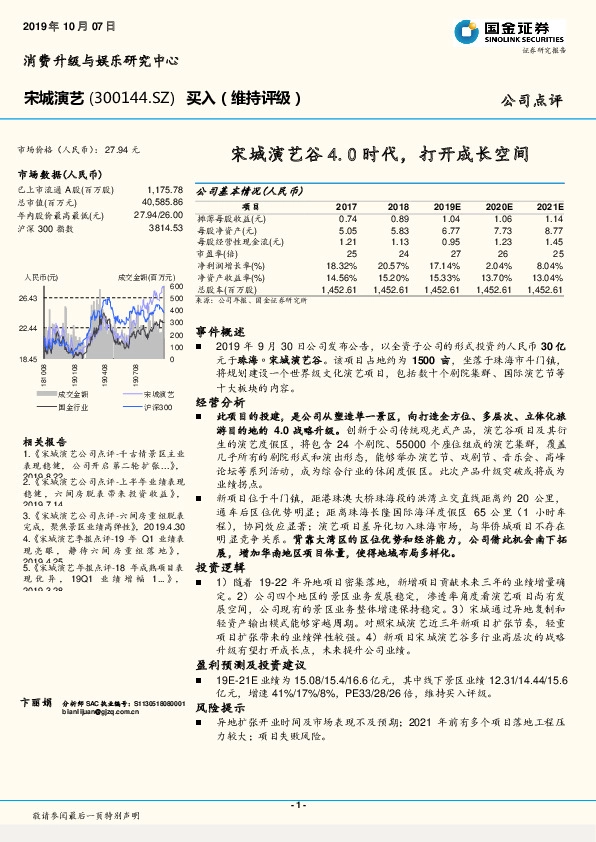 宋城演艺谷4.0时代，打开成长空间
