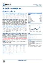 DRAM项目大幕开启