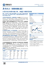 木浆系成品纸盈利能力强，19Q3业绩修复持续