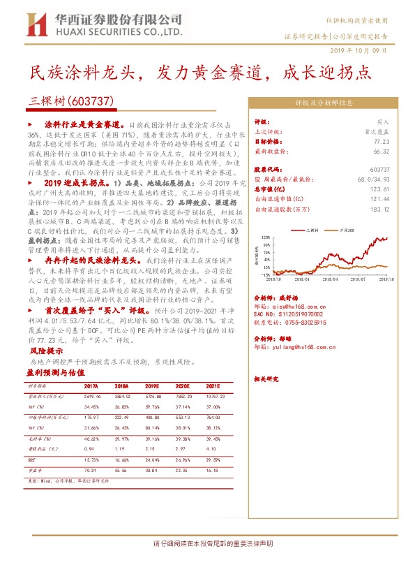 民族涂料龙头，发力黄金赛道，成长迎拐点