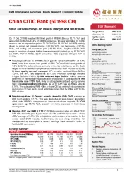 Solid 3Q19 earnings on robust margin and fee trends