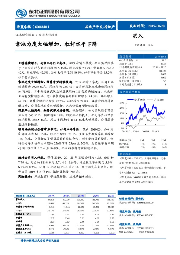 拿地力度大幅增加，杠杆水平下降