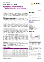 2019年三季报点评：业绩略超预期，终端维持较高增速