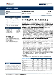 2019年三季报点评：Q3业绩高增长，5G业务深化布局