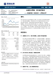 三季报点评：业绩符合预期，项目稳步推进