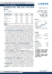 Q3增速有所回落，期待Q4推广拉动手游增速回升