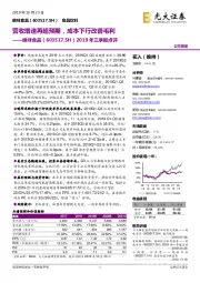 2019年三季报点评:营收增速再超预期,成本下行改善毛利