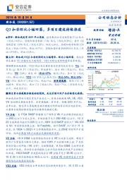 Q3扣非环比小幅回落，多项目建设持续推进