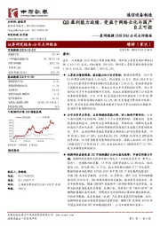 公司点评报告：Q3盈利能力延续，受益于网络云化与国产自主可控