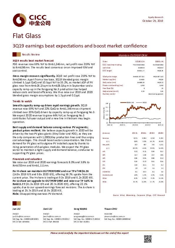 3Q19 earnings beat expectations and boost market confidence