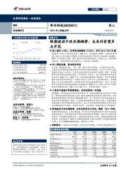 2019年三季报点评：短期波动不改长期趋势，未来仍有望多点开花