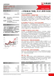 三季报略低于预期,关注乙烯项目进度