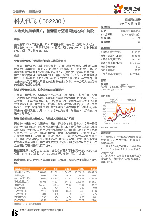 人均效能持续提升，智慧医疗迈进规模化推广阶段