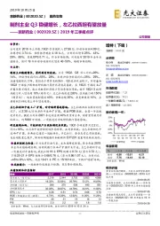 2019年三季报点评：制剂主业Q3稳健增长，左乙拉西坦有望放量