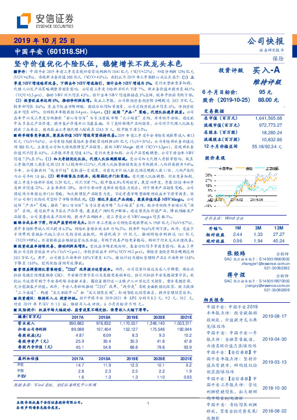 坚守价值优化个险队伍，稳健增长不改龙头本色