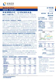 积极调整应对，Q3营收增长改善