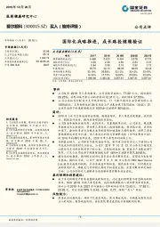 国际化战略推进，成长路径继续验证