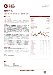 3Q19毛利率持续下行；费用率高企