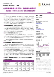 2019年第三季度报告点评：Q3单季度业绩大增83%，盈利能力持续提升