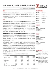 三季报点评:产能扩张在望,公司长期盈利能力有望提升