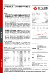 三季报超预期，公司长期竞争力日益凸显