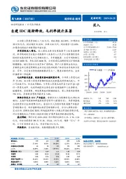 自建IDC逐渐释放，毛利率提升显著