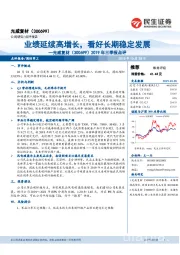 2019年三季报点评：业绩延续高增长，看好长期稳定发展