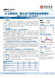 2019三季报点评：Q3业绩强劲，氯化法产能释放助持续增长