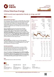 3Q19 results beat expectation thanks to rising coal ASP