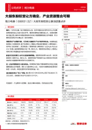 大股东股权转让事项进展点评:大股东股权受让方确定,产业资源整合可期