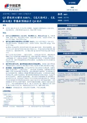 2019三季报点评：Q3营收环比增长0.86%，《龙之怒吼》、《龙族幻想》等爆款预期拉升Q4流水