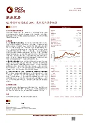 Q3营收环比提速至20%，定制龙头强者恒强