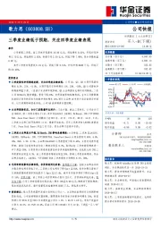 三季度业绩低于预期,关注四季度业绩表现