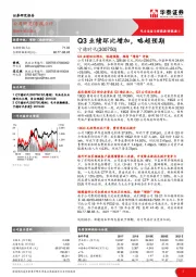 Q3业绩环比增加，略超预期