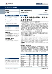 2019年三季报点评：前三季度业绩符合预期，新材料业务前景明朗