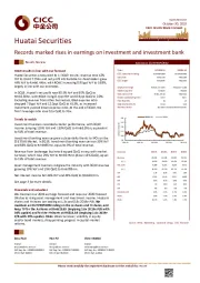 Records marked rises in earnings on investment and investment bank