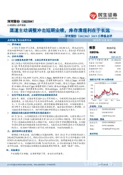 2019三季报点评:渠道主动调整冲击短期业绩,库存清理利在于长远
