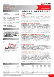 业绩高速增长，拓展有望进一步发力