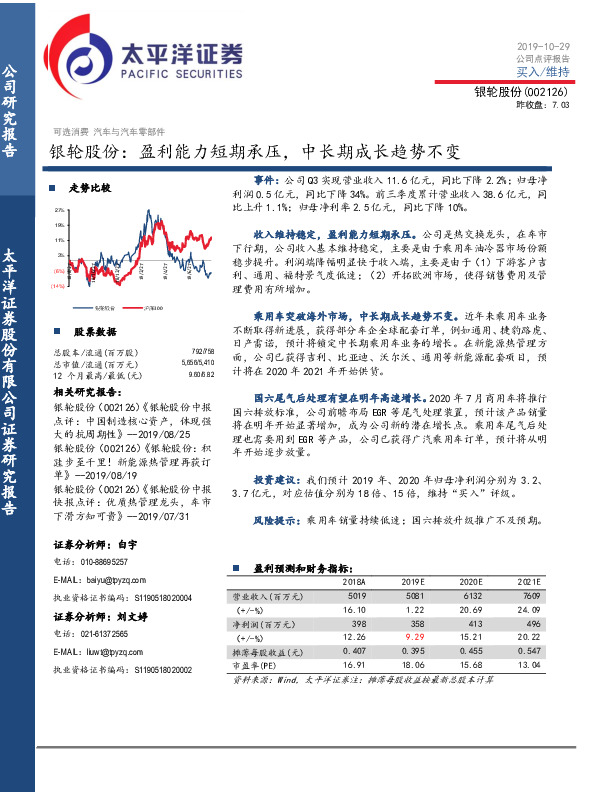 盈利能力短期承压，中长期成长趋势不变