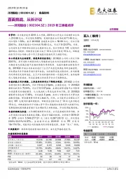 2019年三季报点评:直面挑战、从长计议