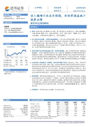 收入稳增不改成长预期，非经常损益减少拖累业绩