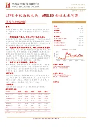 LTPS手机面板龙头，AMOLED面板未来可期