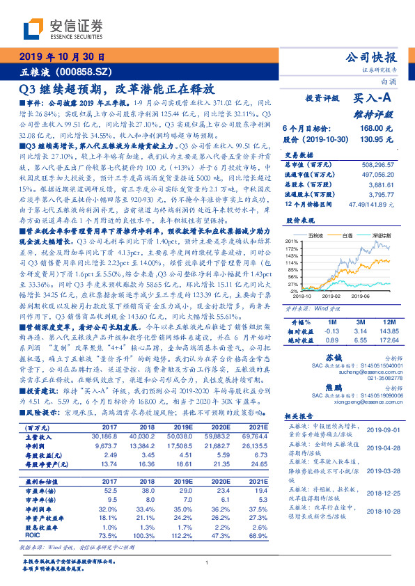 Q3继续超预期，改革潜能正在释放