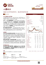 3Q19毛利率显著承压，4Q有望边际改善