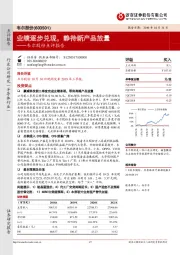 韦尔股份点评报告：业绩逐步兑现，静待新产品放量