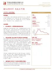 Q3业绩回升 高成长可期