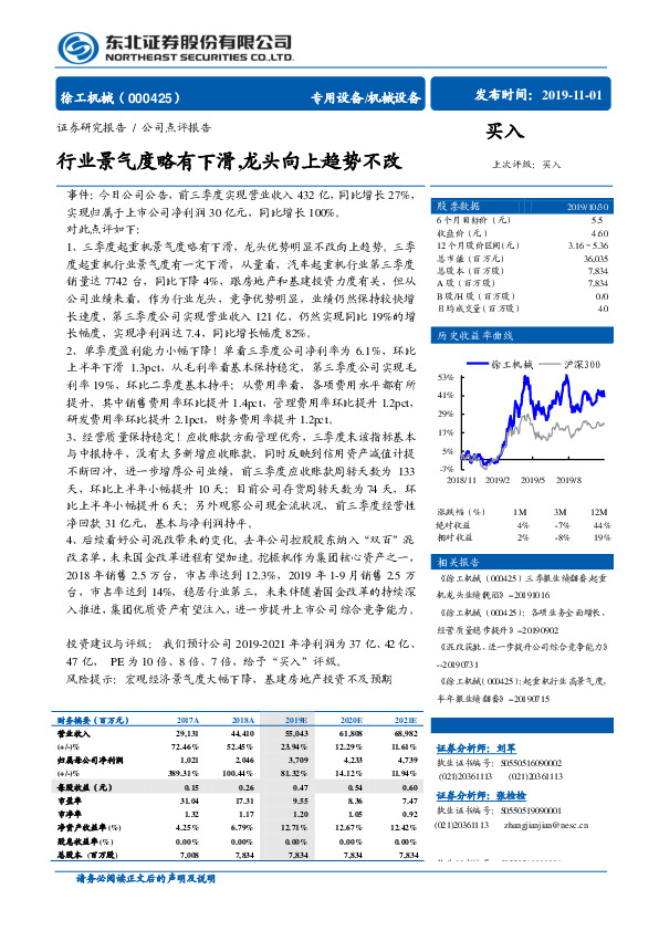 行业景气度略有下滑，龙头向上趋势不改